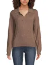 Naadam Women's Wool & Cashmere Polo Sweater In Cedar Brown
