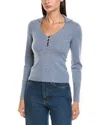 Naadam Wool & Cashmere-blend Cardigan In Blue
