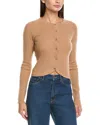 Naadam Wool & Cashmere-blend Cardigan In Brown