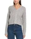 Naadam Wool & Cashmere-blend Cardigan In Gray