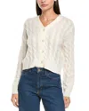 Naadam Wool & Cashmere-blend Cardigan In White