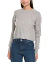 Naadam Cashmere Ribbed Cropped Sweater In Gray
