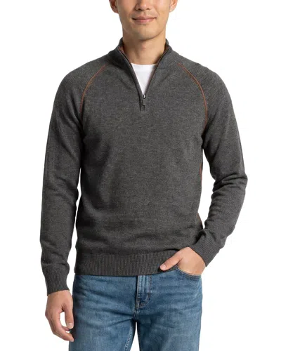 Naadam Wool & Cashmere-blend 1/4-zip Mock Neck Sweater In Gray