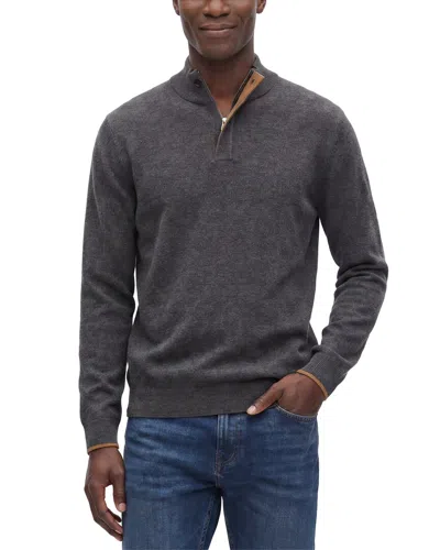 Naadam Wool & Cashmere-blend 1/4-zip Mock Neck Sweater In Gray