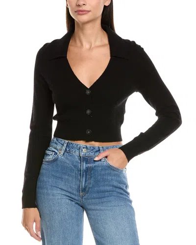 Naadam Wool & Cashmere-blend Cardigan In Black