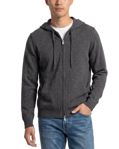 Naadam Wool & Cashmere-blend Full Zip Hoodie In Gray