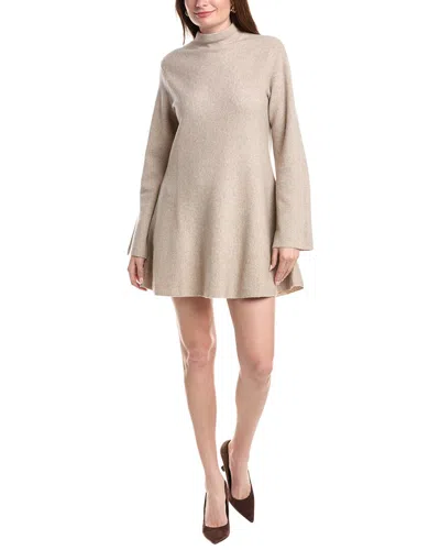 Naadam Wool & Cashmere-blend Mini Turtleneck Dress In Brown