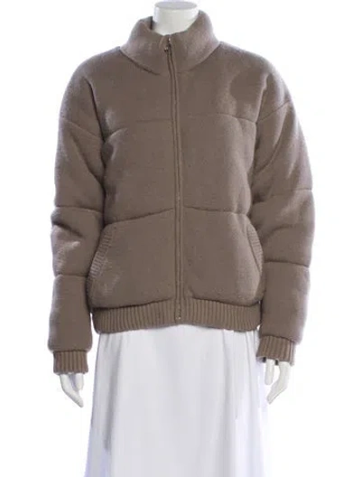 Pre-owned Naadam Wool Bomber Jacket In Neutral