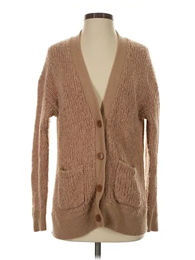 Pre-owned Naadam Wool Cardigan Sweater In Tan