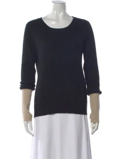 Pre-owned Naadam Wool Crew Neck Sweater In Black