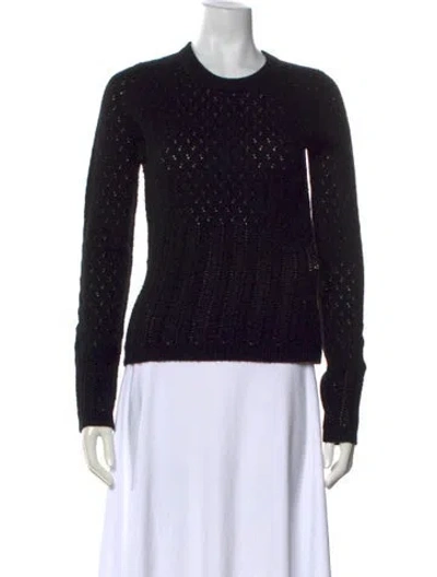 Pre-owned Naadam Wool Crew Neck Sweater In Black