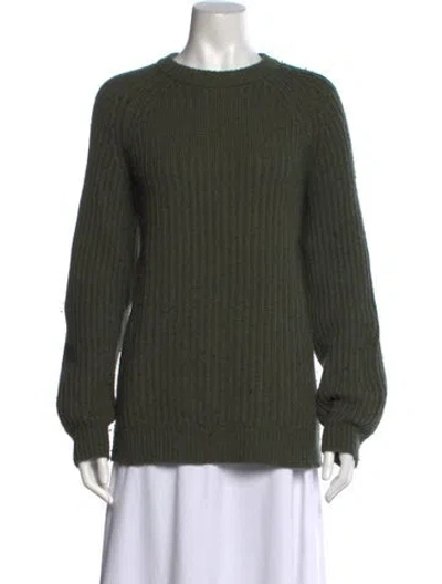 Pre-owned Naadam Wool Crew Neck Sweater In Green