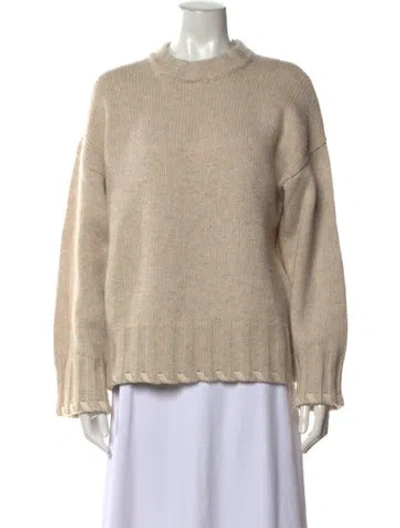 Pre-owned Naadam Wool Crew Neck Sweater In Neutrals