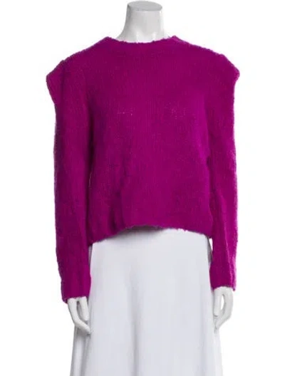 Pre-owned Naadam Wool Crew Neck Sweater In Purple