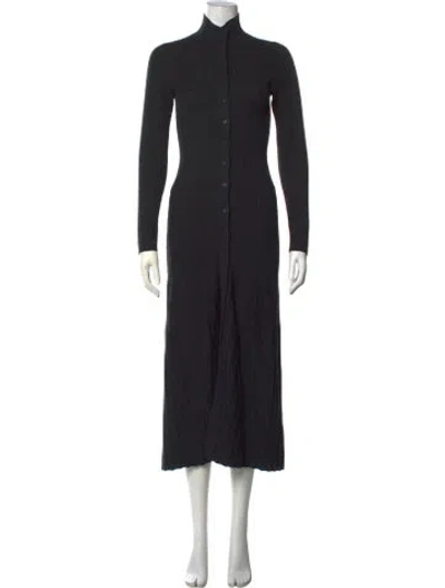 Pre-owned Naadam Wool Long Dress In Black