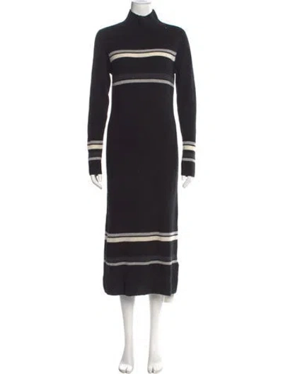 Pre-owned Naadam Wool Long Dress In Black