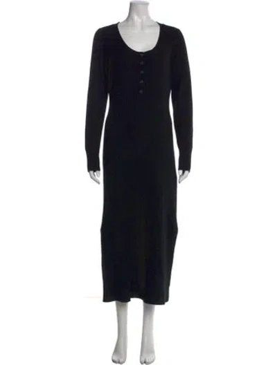 Pre-owned Naadam Wool Long Dress In Black