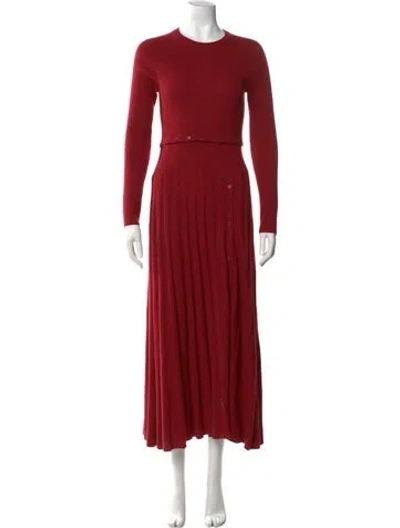 Pre-owned Naadam Wool Long Dress In Red