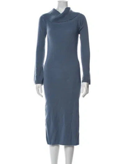 Pre-owned Naadam Wool Midi Length Dress In Blue
