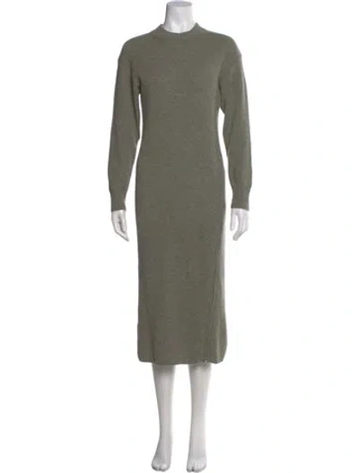 Pre-owned Naadam Wool Midi Length Dress In Green