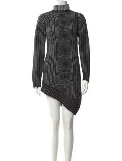 Pre-owned Naadam Wool Mini Dress In Black
