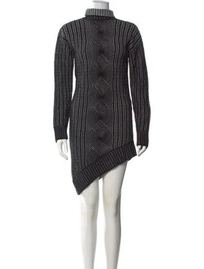 Pre-owned Naadam Wool Mini Dress In Black