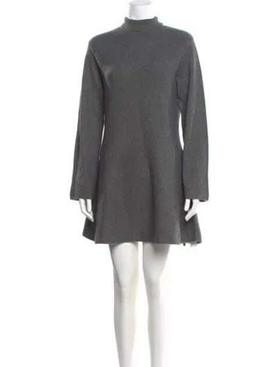 Pre-owned Naadam Wool Mini Dress W/ Tags In Gray