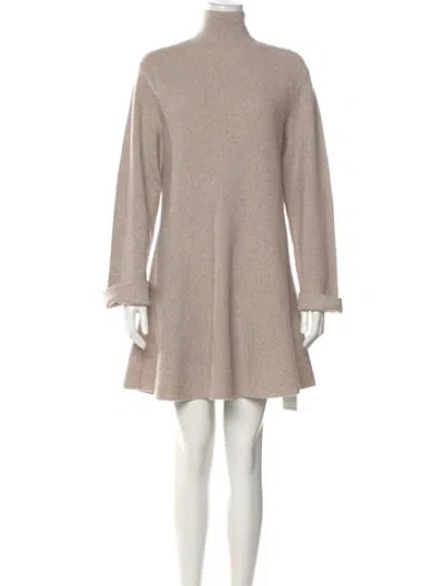 Pre-owned Naadam Wool Mini Dress W/ Tags In Neutrals