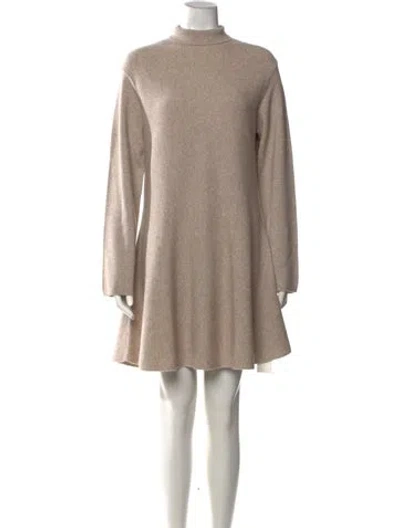 Pre-owned Naadam Wool Mini Dress W/ Tags In Neutrals