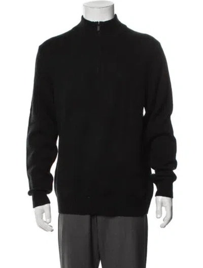 Pre-owned Naadam Wool Mock Neck Pullover In Black