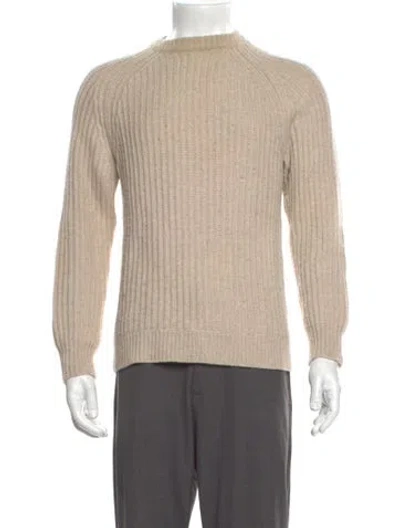 Pre-owned Naadam Wool Mock Neck Pullover In Neutral