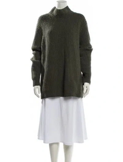 Pre-owned Naadam Wool Mock Neck Sweater In Gray