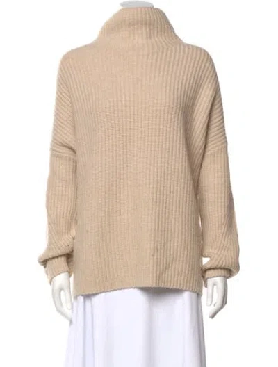 Pre-owned Naadam Wool Mock Neck Sweater In Neutral