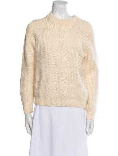 Pre-owned Naadam Wool Mock Neck Sweater In Neutral
