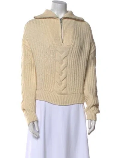 Pre-owned Naadam Wool Mock Neck Sweater In Neutral