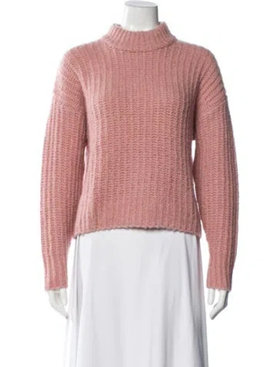 Pre-owned Naadam Wool Mock Neck Sweater In Pink