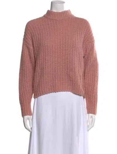 Pre-owned Naadam Wool Mock Neck Sweater In Pink