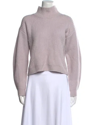 Pre-owned Naadam Wool Mock Neck Sweater In Purple