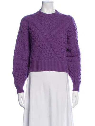 Pre-owned Naadam Wool Mock Neck Sweater In Purple
