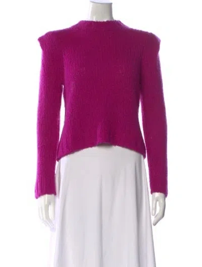Pre-owned Naadam Wool Mock Neck Sweater In Purple