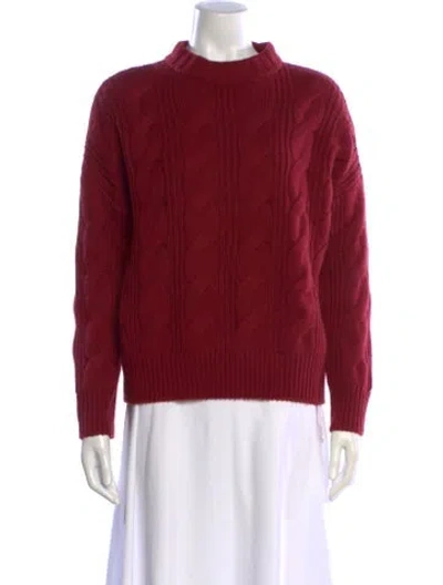 Pre-owned Naadam Wool Mock Neck Sweater In Red