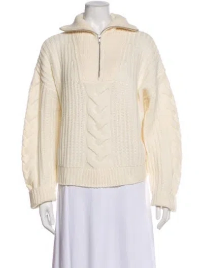 Pre-owned Naadam Wool Mock Neck Sweater W/ Tags In Neutral