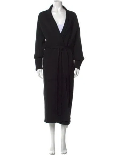 Pre-owned Naadam Wool Open Front Sweater In Black