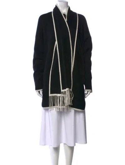 Pre-owned Naadam Wool Open Front Sweater In Black