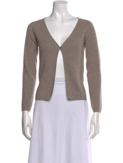 Pre-owned Naadam Wool Open Front Sweater In Neutral