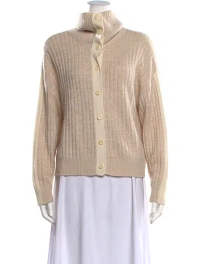Pre-owned Naadam Wool Open Front Sweater In Neutrals