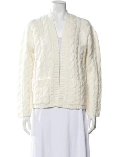 Pre-owned Naadam Wool Open Front Sweater W/ Tags In Neutrals
