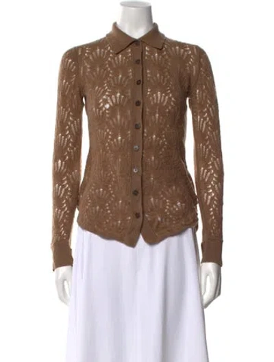 Pre-owned Naadam Wool Patterned Sweater In Brown