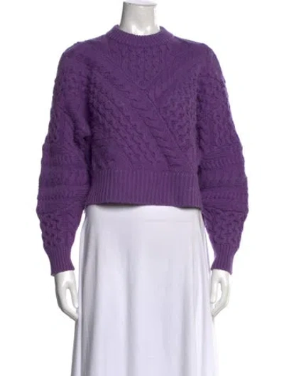 Pre-owned Naadam Wool Patterned Sweater In Purple