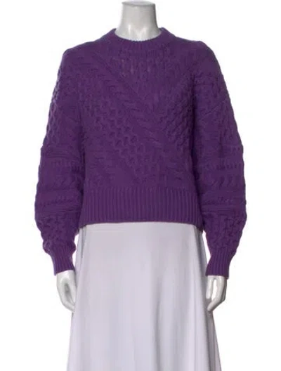 Pre-owned Naadam Wool Patterned Sweater W/ Tags In Purple